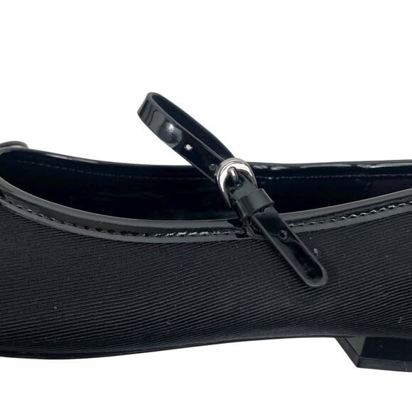 Mango Round Toe Mary Jane Bow Ballerina Flats Black Size 36/ 6 - Picture 14 of 14